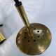Set of three suspensions in glass and brass Limburg 70s