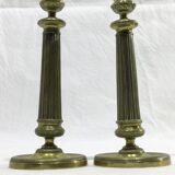 Pair of bronze candlesticks