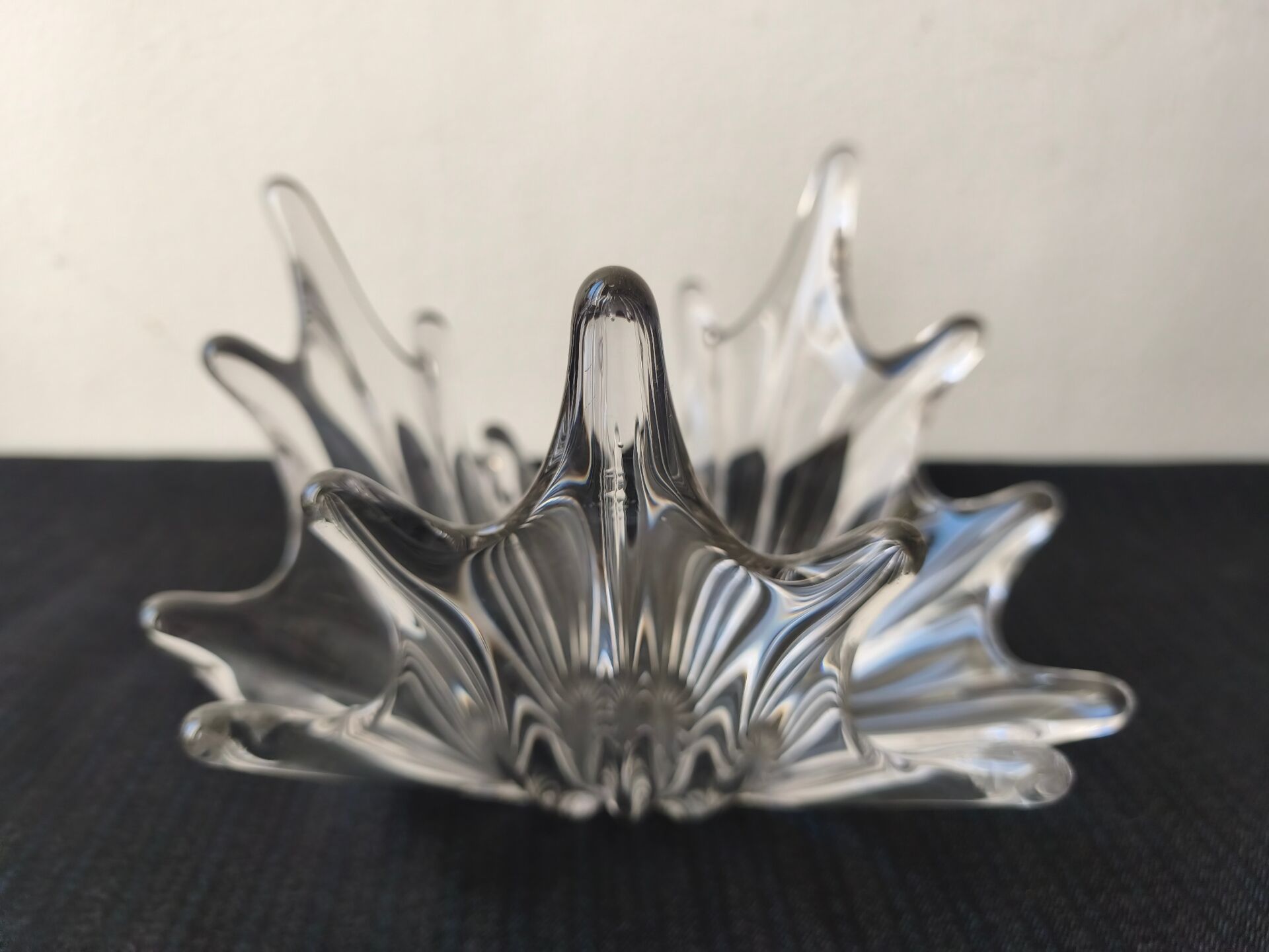 Vase or centrepiece, stretched crystal, 1960s.