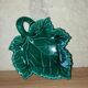 Charming ceramic dish in the shape of a leaf, signed Vallauris, in