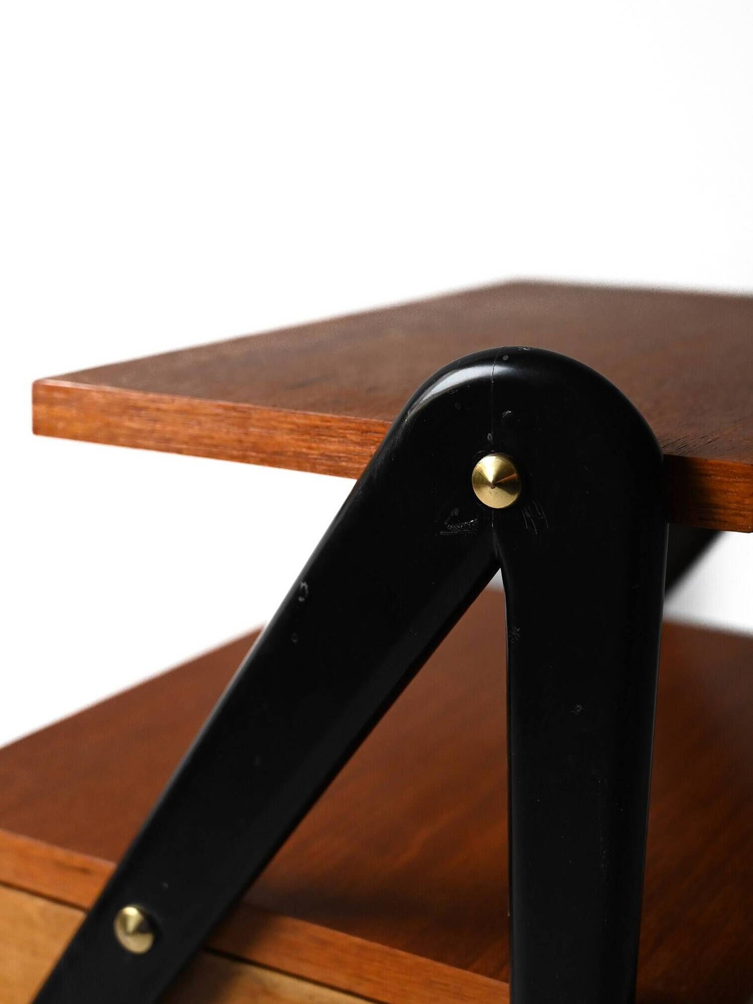 Pair of 1960s Scandinavian nightstands with black detail