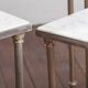 Nesting tables bronze and marble