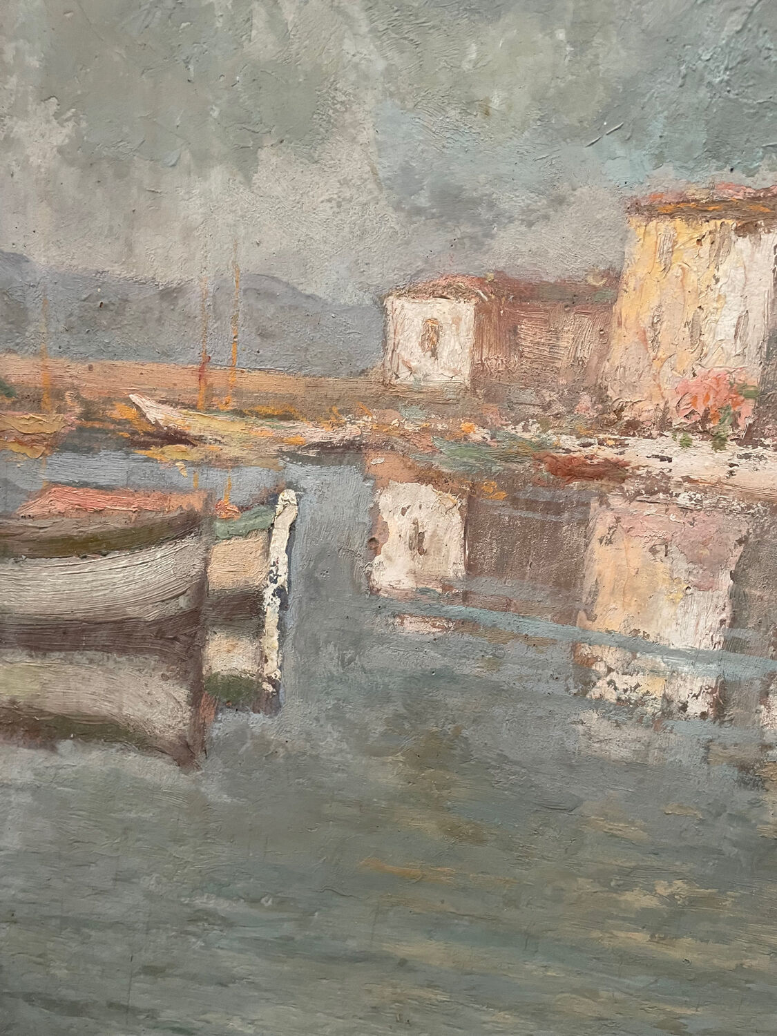 Painting Port of Saint Tropez 1939 Hippolyte Lety