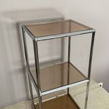 Coffee table 2 modules. Chrome and plexiglass. 1970. Space age.