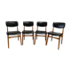 Lot of 4 scandinavian design vintage chairs