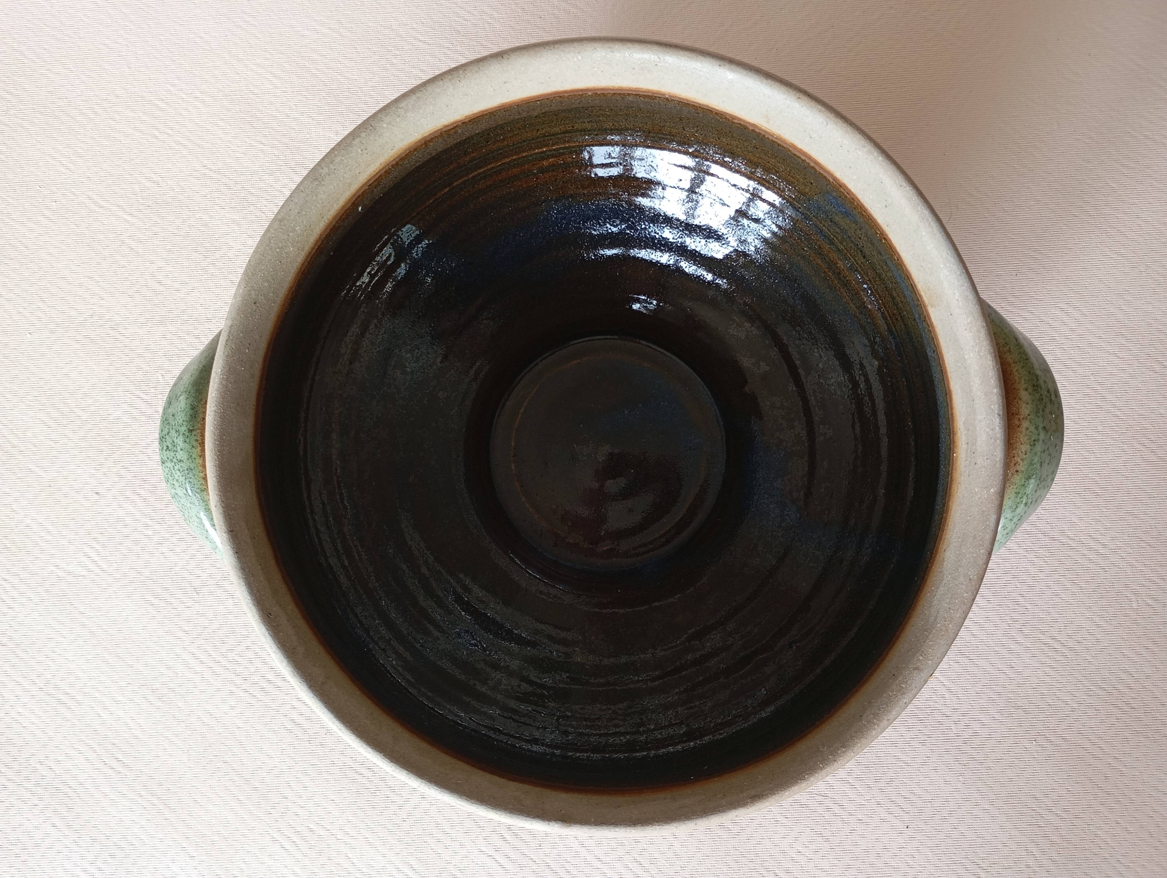 Handcrafted stoneware vegetable bowl
