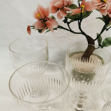 Lot 5 old crystal wine glasses