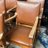 Set of 8 Renaissance-style armchairs.