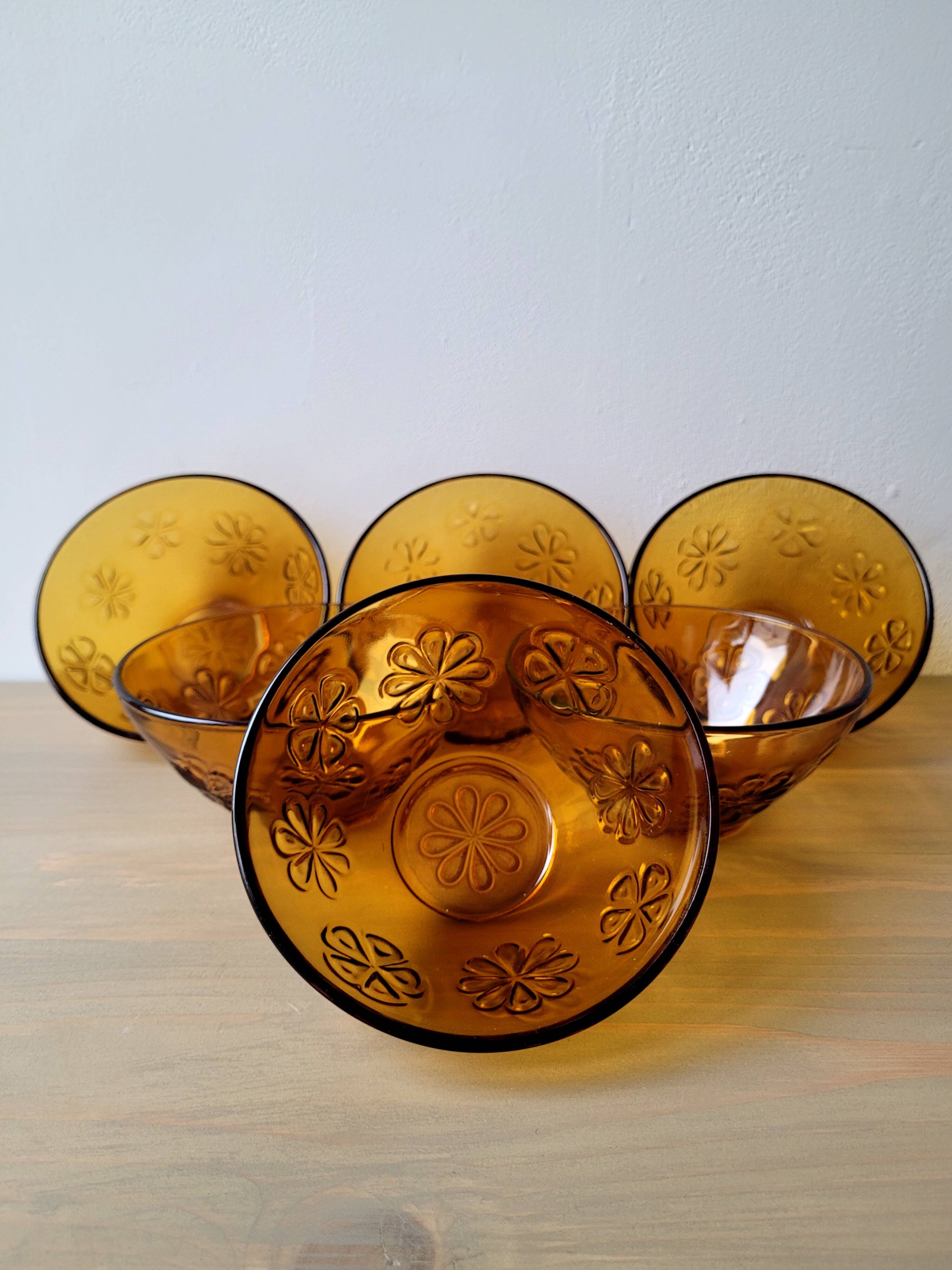 Bols en verre ambré