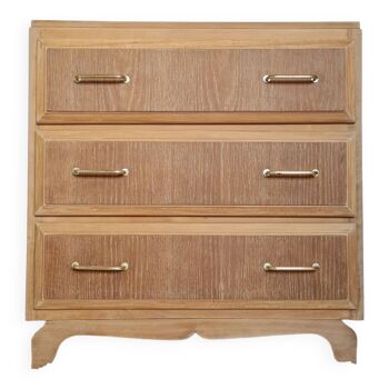 Scandinavian chest of drawers raw wood 50s