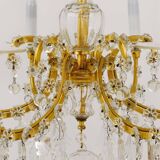 Maria Theresa salon chandelier, baroque Lobmeyr, crystal glass, Vienna, 1940s