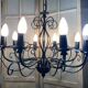 Old large chandelier ceiling light wrought iron popular art deco retro antique france