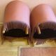 Paire de fauteuils crapaud de couleur rose