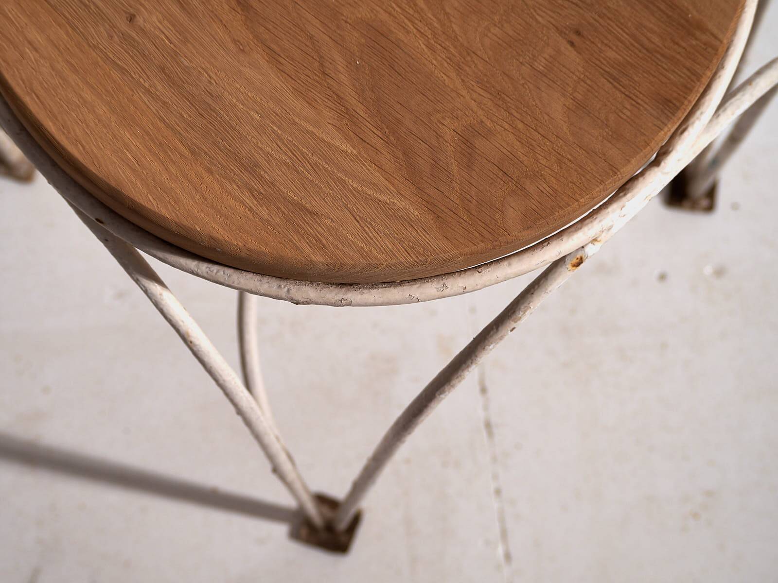 Antique white garden chairs (circa 1920). Set of 4 pieces