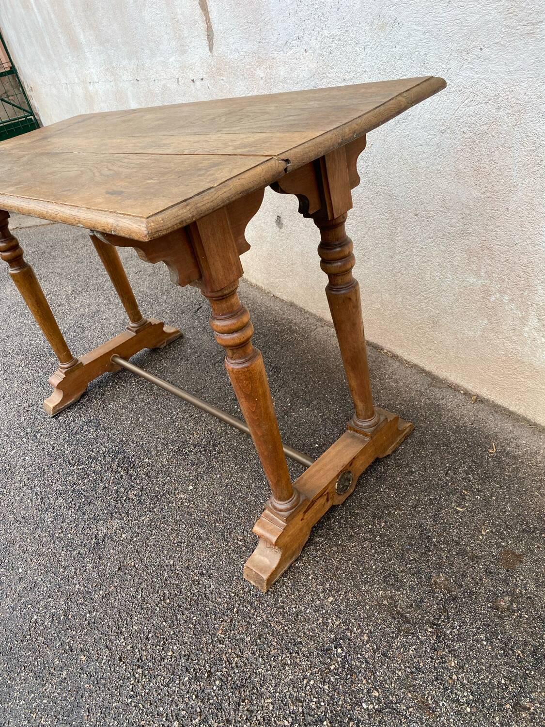 1920s oak bistro table
