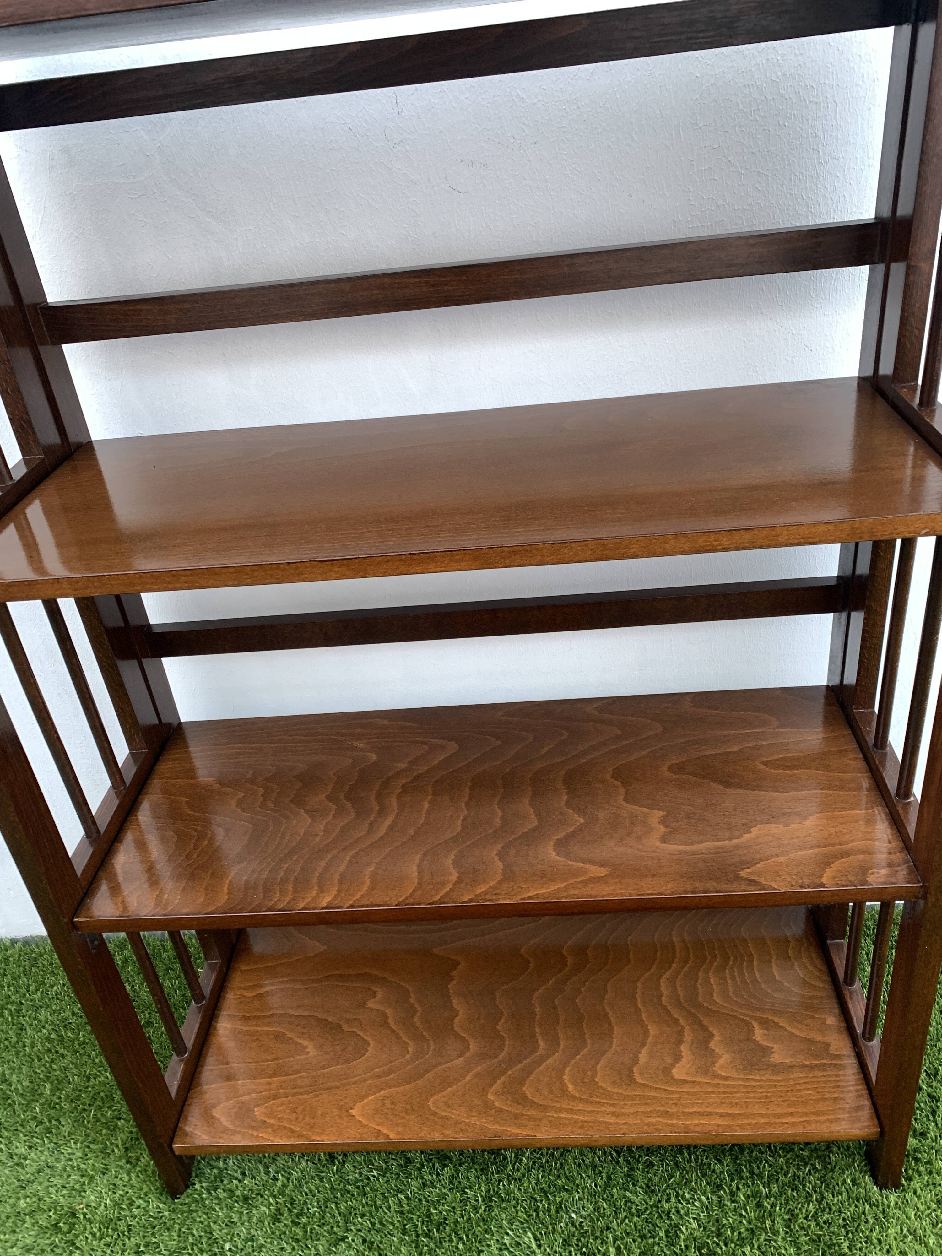 Bibliothèque pliante en bois, 4 étagères, 1950