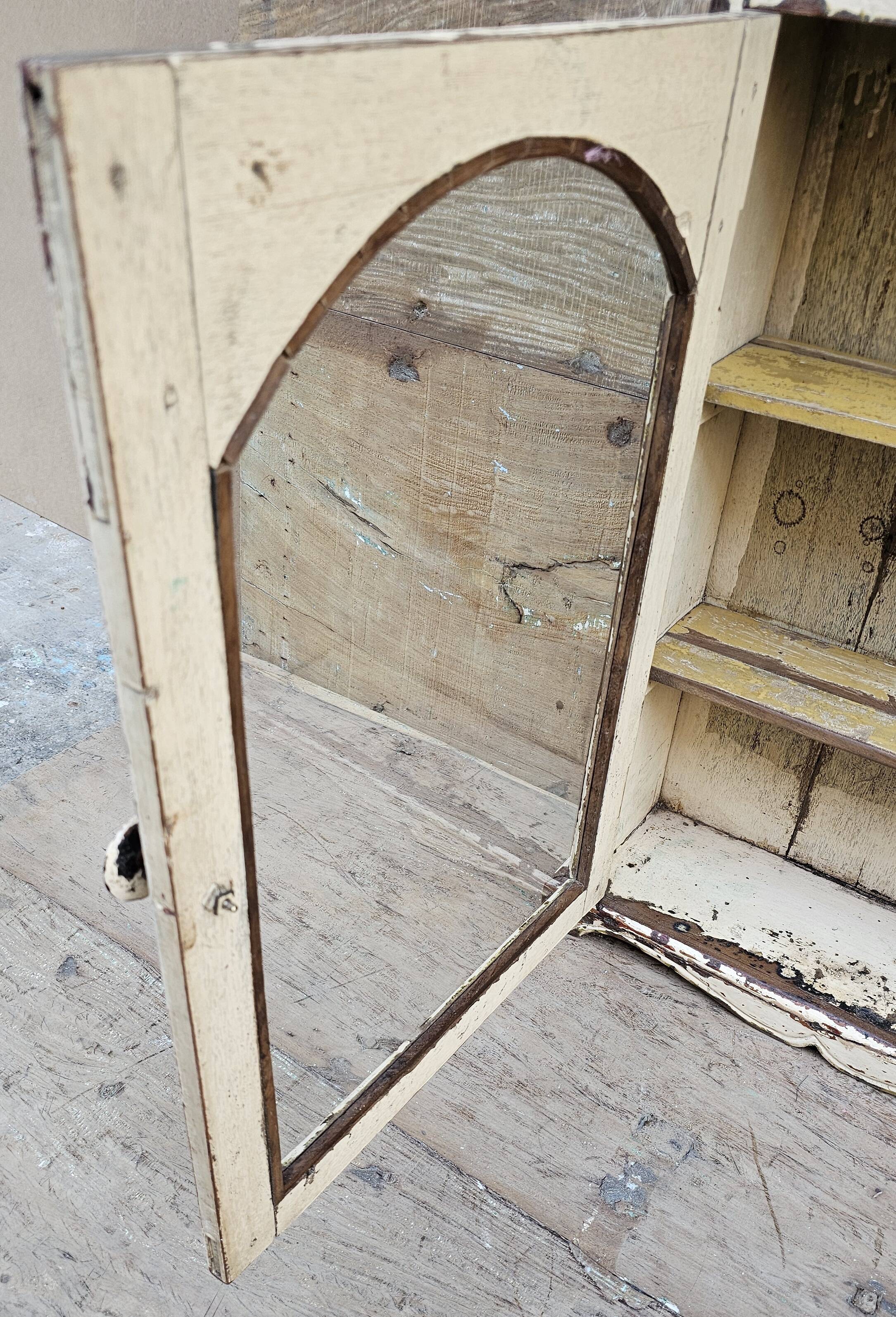 Old Burmese teak wall display case