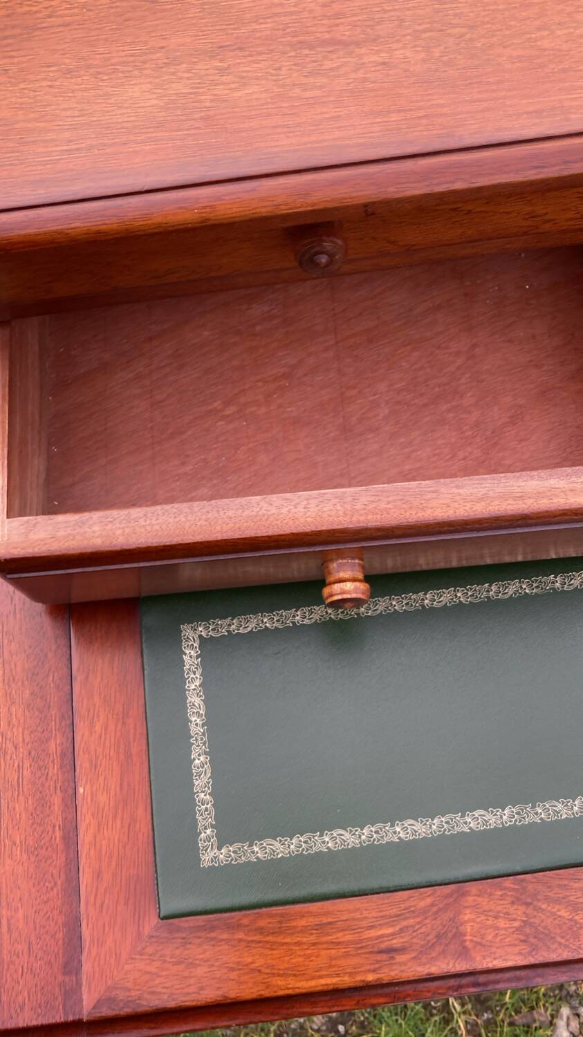 Secrétaire bois cuir