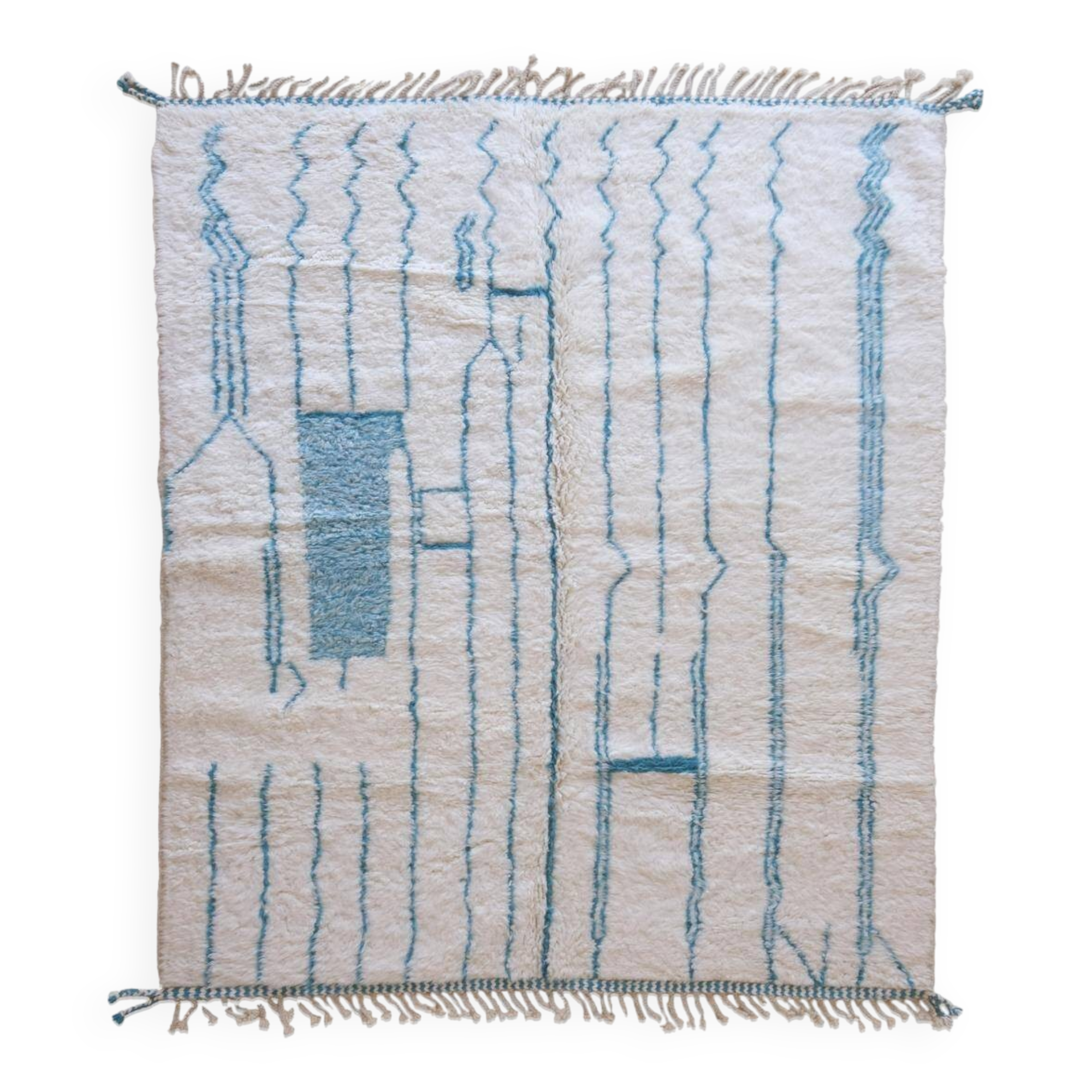 Blue Berber Rug - 280 x 214 cm