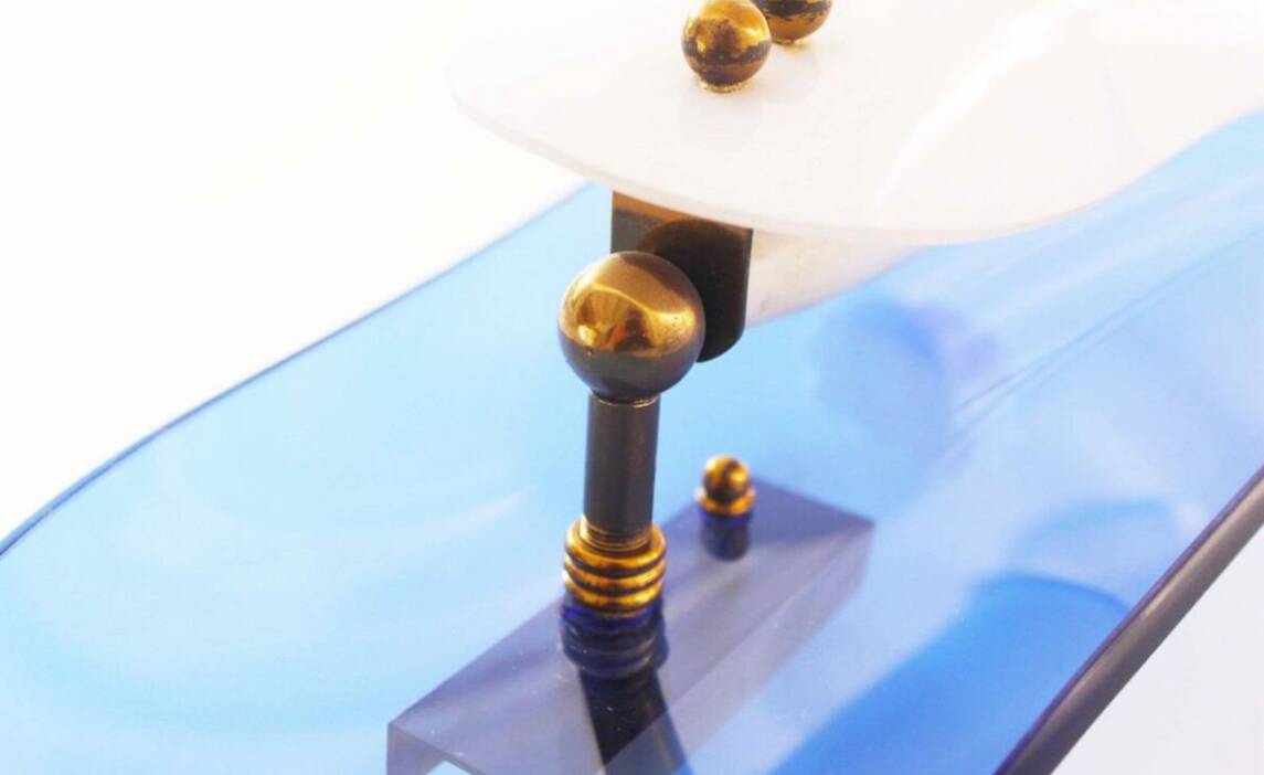 Pair of Italian glass wall lights 1950 by Cristal Arte