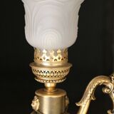 Superb 3-armed light fixture in gilded bronze