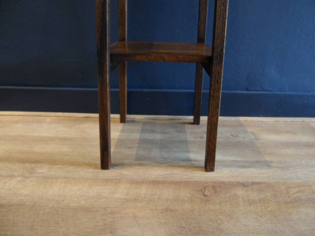 Antique oak plant table