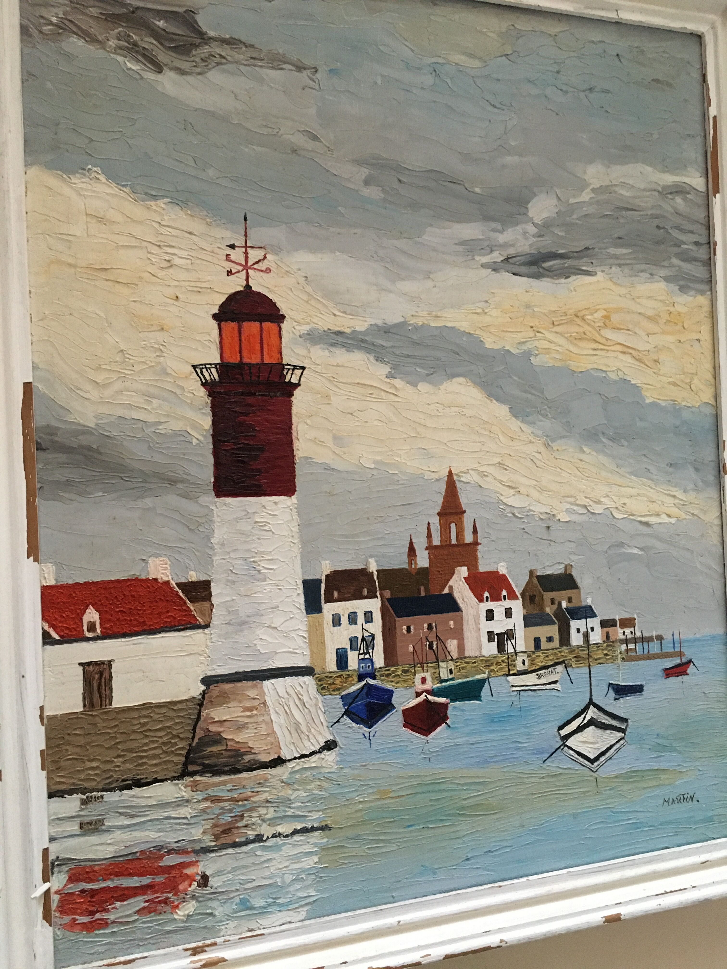 Huile sur toile bord de mer