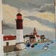 Huile sur toile bord de mer