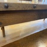 Farm table with its 2 benches.