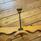 Wall coat rack in wood and old metal
