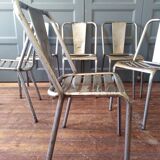 6 Tolix bistro chairs