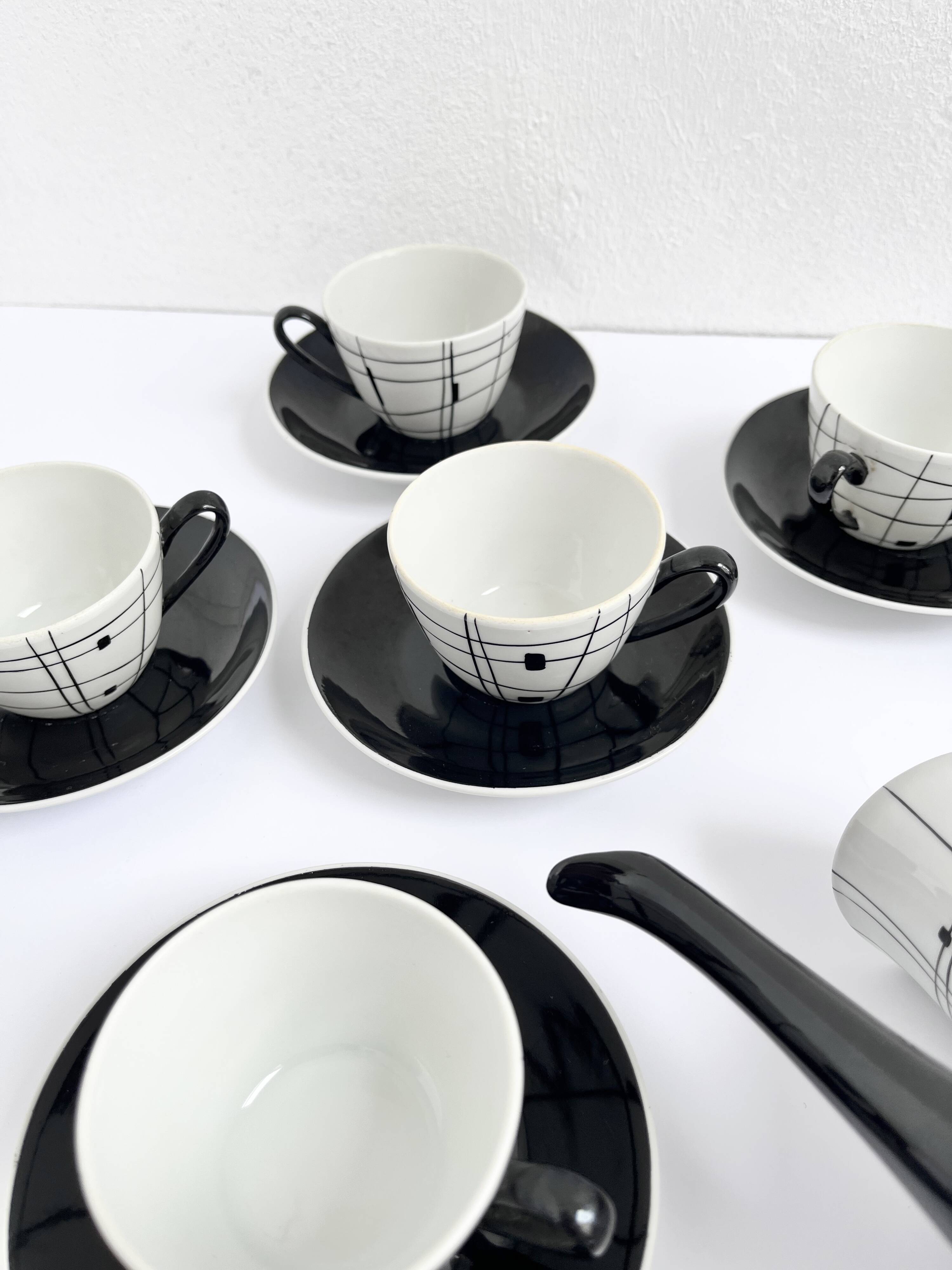 "Lidia" coffee service by Marian Pasich 1957 Chodziez Poland