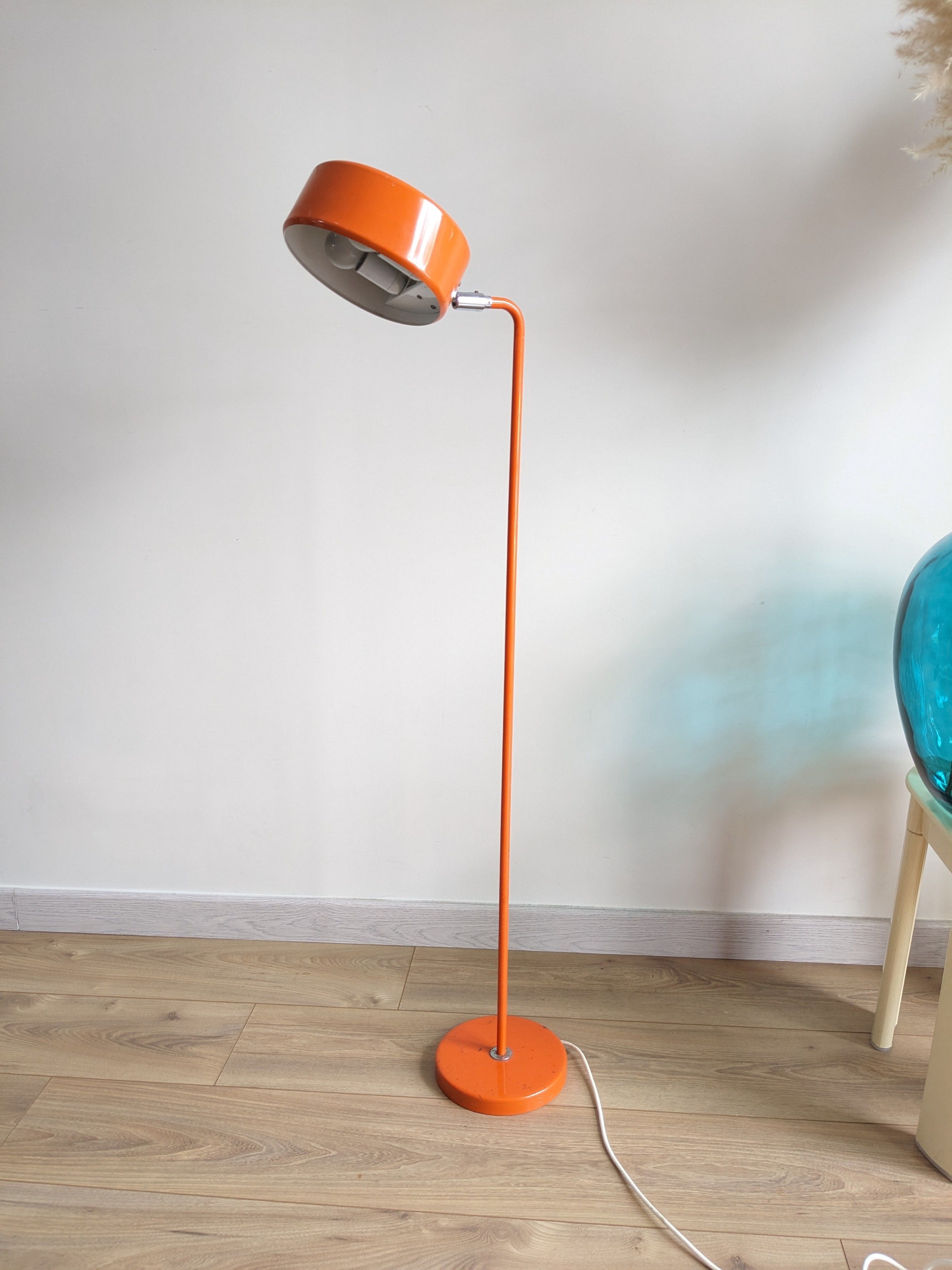 Large vintage orange lamp by Anders Pehrson for the Atelje Lyktan 1970
