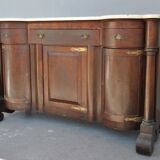 Credenza in mahogany door flame time XIX