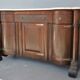Credenza in mahogany door flame time XIX