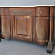 Credenza in mahogany door flame time XIX