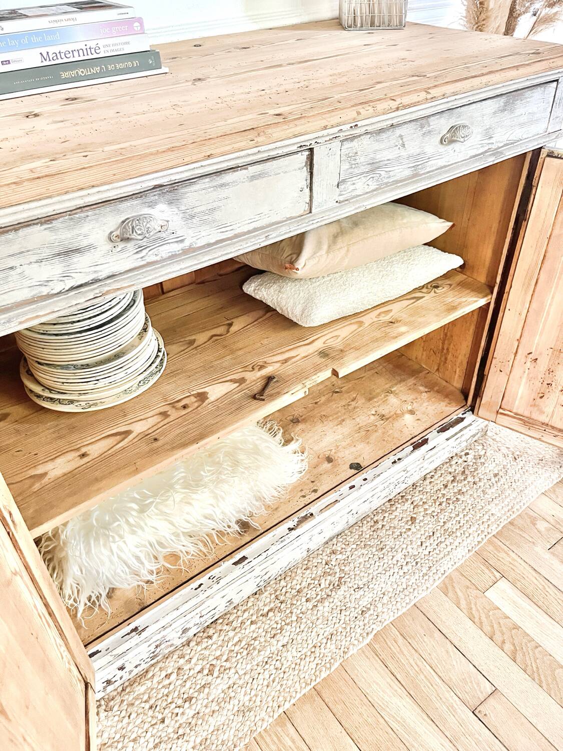 Antique patinated sideboard