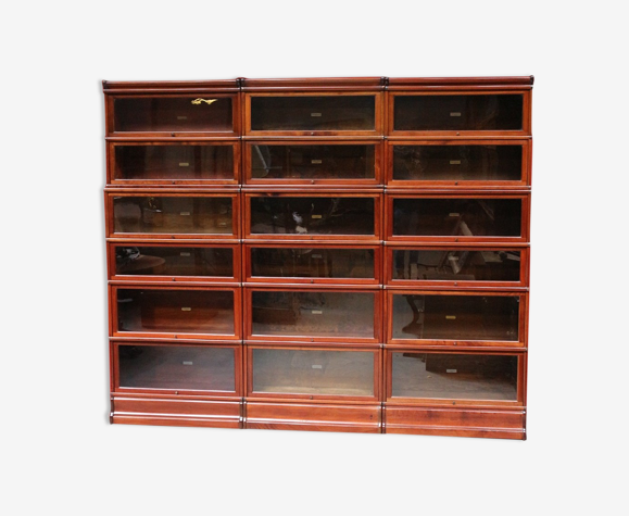Bibliothèque antique en acajou