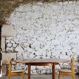 Table ronde extensible en teck vintage scandinave