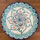 Iznik dish mid-20th century monogram floral decoration