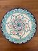 Iznik dish mid-20th century monogram floral decoration