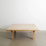 Squared Danish pine sofa table, 1970s