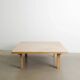 Squared Danish pine sofa table, 1970s