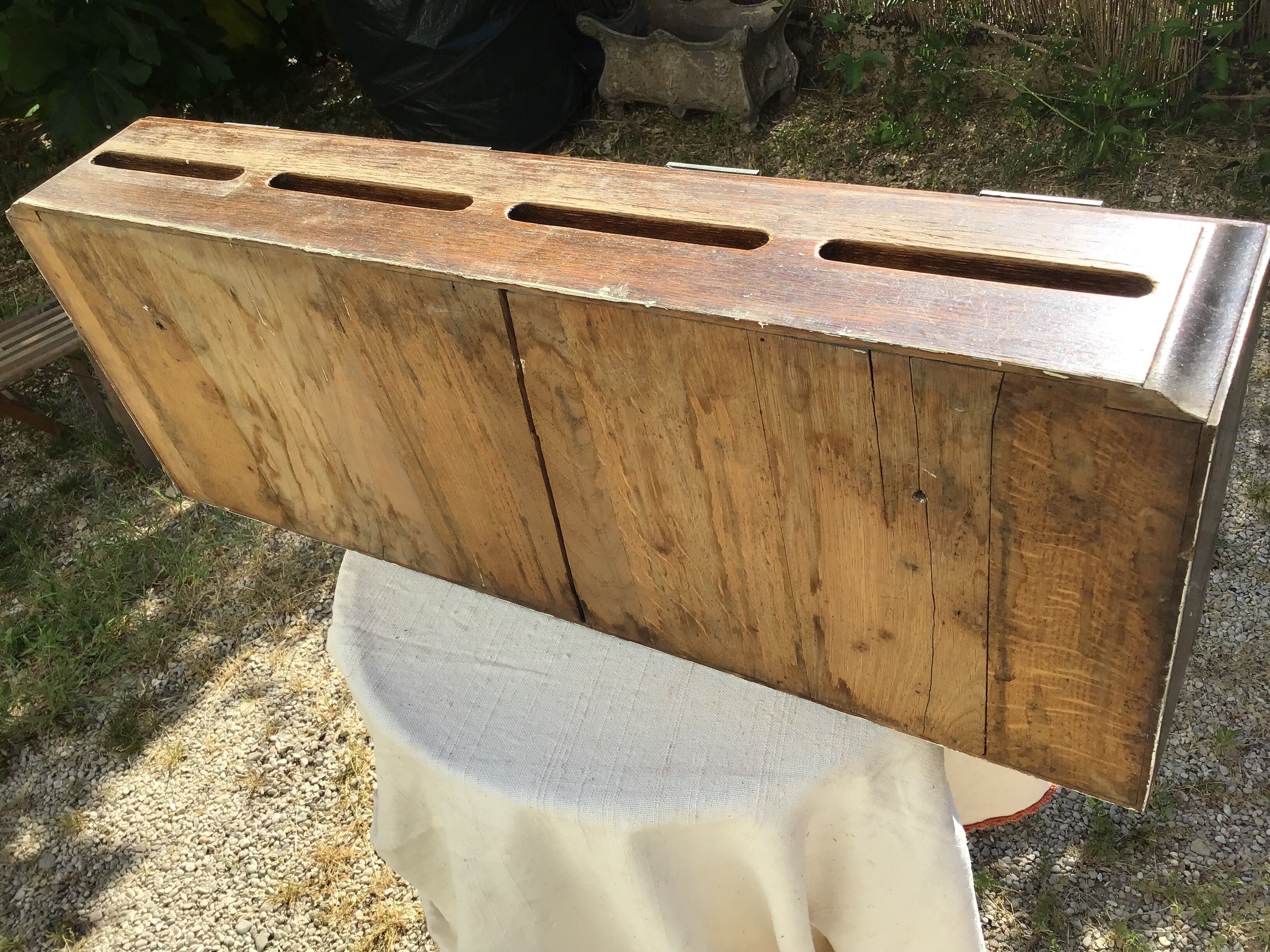 Vintage Wooden Building Mailbox Set