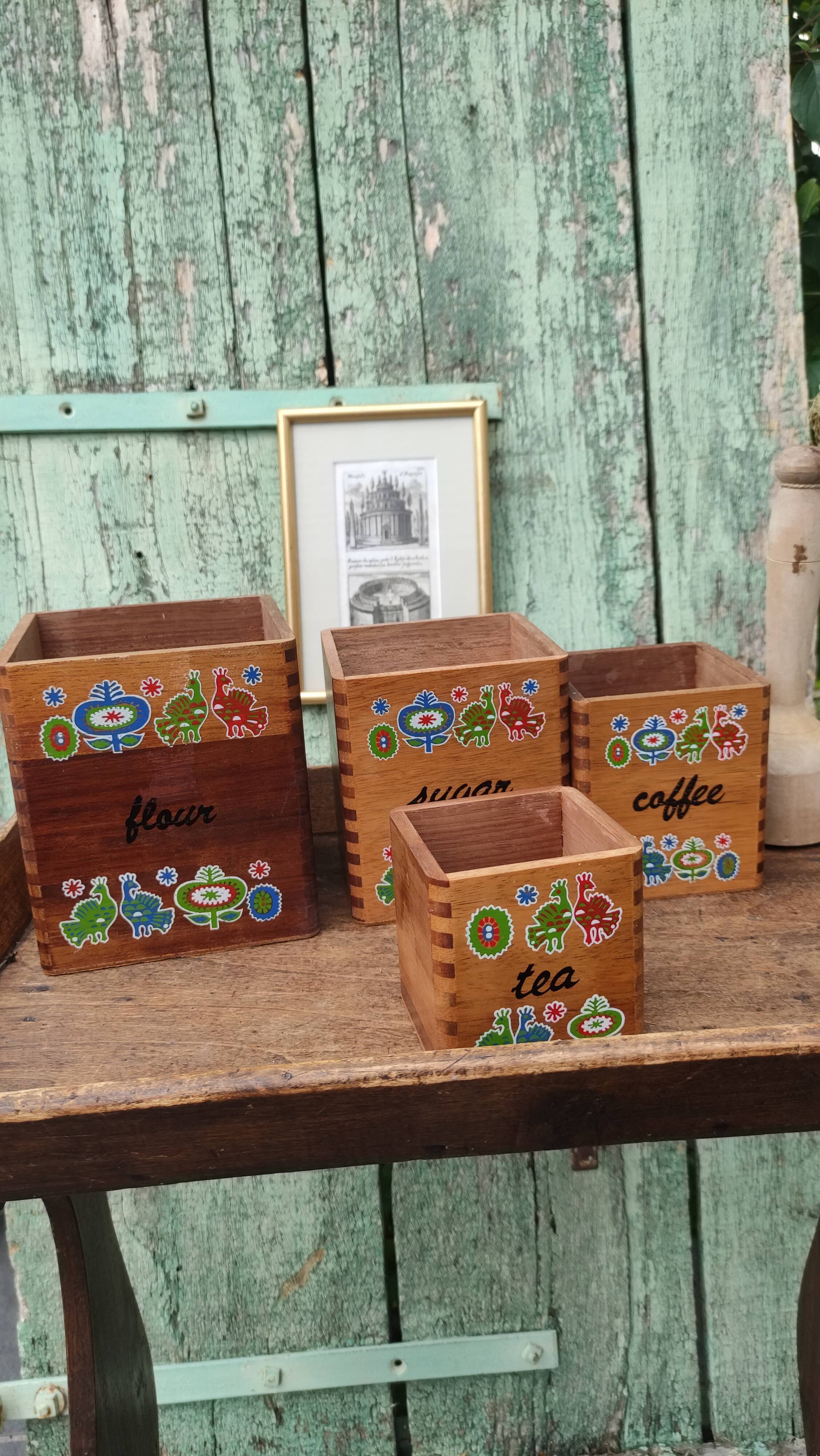 Pots à épices en bois français et anglais