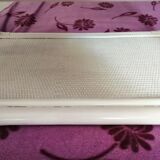 Rattan and canning bedside table