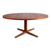 Very large Danish dining table in teak, oval and extendable, Dyrlund.