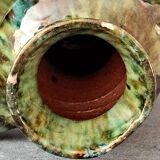 Art Deco Amphora Vase Ceramic Thulin Style (Belgium) Flamed Jasper Decor