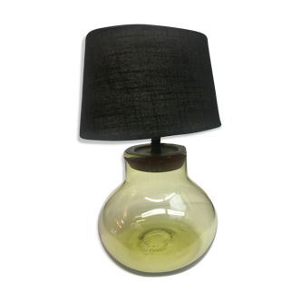 Feet of lamp glass breath signed Morin