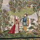 Semi-mechanical "Country Scene" tapestry